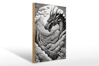 Holzschild 12x18cm Drachenschlange 3