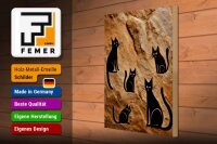 Holzschild 12x18cm Höhle der Katzenmalerei