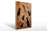 Holzschild 20x30cm Höhle der Katzenmalerei