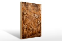 Holzschild 12x18cm Höhle der Katzenmalerei 2