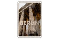 Blechschild Reise 12x18cm Berlin DE Brandenburger Tor...