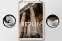 Blechschild Reise 12x18cm Berlin DE Brandenburger Tor...