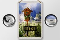 Blechschild Reise 12x18cm Tirol Österreich Jesus Christus Natur Schild