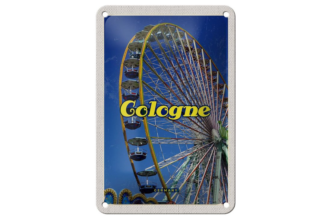 Blechschild Reise 12x18cm K ln Kirmes Riesenrad Autoskooter Schild blechschild-reise-12x18cm-k-ln-kirmes-riesenrad-autoskooter-schild