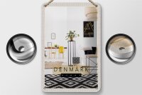 Blechschild Reise 12x18cm Dänemark Wohneinrichtung Tisch Dekoration