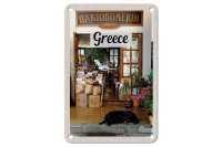 Blechschild Reise 12x18cm Greece Griechenland Hund...