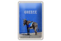 Blechschild Reise 12x18cm Greece Griechenland Esel Blick...