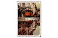 Blechschild Reise 12x18cm Lissabon Europa...