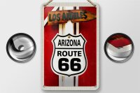 Blechschild Reise 12x18cm USA Los Angeles Arizona Route 66 Urlaub Schild