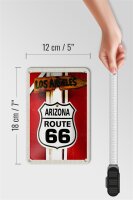 Blechschild Reise 12x18cm USA Los Angeles Arizona Route 66 Urlaub Schild
