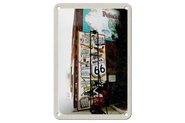 Blechschild Reise 12x18cm USA Los Angeles Schild Route 66 US Schild