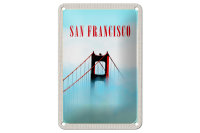 Blechschild Reise 12x18cm San Francisco Brücke...
