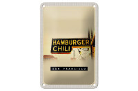Blechschild Reise 12x18cm San Francisco Hamburger Chili...