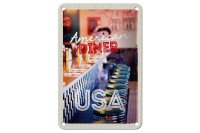Blechschild Reise 12x18cm Amerika USA Diner Restaurant...