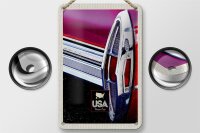 Blechschild Reise 12x18cm Amerika Oldtimer Dream Cars rot Urlaub Schild