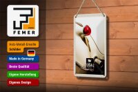 Blechschild Reise 12x18cm Amerika Oldtimer Amerika weiß Urlaub Schild