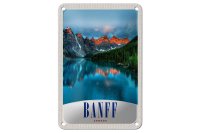 Blechschild Reise 12x18cm Banff Kanada Europa Meer Urlaub Schild