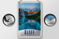 Blechschild Reise 12x18cm Banff Kanada Europa Meer Urlaub Schild