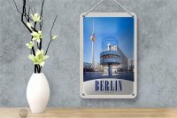 Blechschild Reise 12x18cm Berlin Deutschland Alexanderplatz Schild