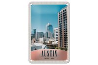 Blechschild Reise 12x18cm Austin Texas Amerika Hochhaus...
