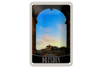 Blechschild Reise 12x18cm Dresden Schloss Vorgarten...