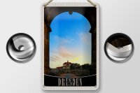 Blechschild Reise 12x18cm Dresden Schloss Vorgarten...
