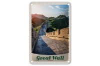 Blechschild Reise 12x18cm China Chinesische Mauer 500 m...
