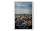 Blechschild Reise 12x18cm Hamburg Deutschland Hafen Stadt...
