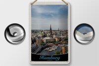 Blechschild Reise 12x18cm Hamburg Deutschland Hafen Stadt...