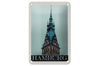 Blechschild Reise 12x18cm Hamburg Deutschland Kirche...