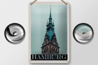 Blechschild Reise 12x18cm Hamburg Deutschland Kirche...