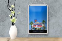 Blechschild Reise 12x18cm Las Vegas Nevada Amerika USA Casino Schild