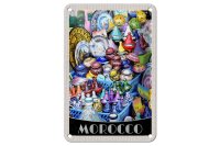 Blechschild Reise 12x18cm Marokko Afrika Kultur...