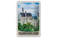 Blechschild Reise 12x18cm Neuschwanstein Schloss...