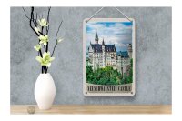 Blechschild Reise 12x18cm Neuschwanstein Schloss Architektur Schild