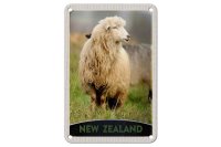 Blechschild Reise 12x18cm Neuseeland Europa Schaf Wiese...