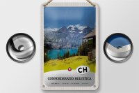 Blechschild Reise 12x18cm Confoederatio Helvetica Urlaub Natur Schild
