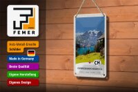 Blechschild Reise 12x18cm Confoederatio Helvetica Urlaub Natur Schild