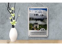 Blechschild Reise 12x18cm Confoederatio Helvetica Schloss Natur Schild