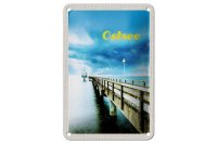 Blechschild Reise 12x18cm Ostsee Deutschland Gehweg Meer...