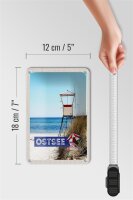 Blechschild Reise 12x18cm Ostsee Strand Deutschland Meer Urlaub Schild