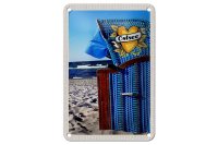 Blechschild Reise 12x18cm Ostsee blau Küste Strand...