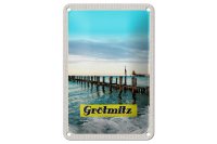Blechschild Reise 12x18cm Grötmitz Meer Strand...