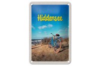 Blechschild Reise 12x18cm Hiddensee Fahrrad Strand Meer...