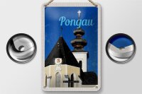 Blechschild Reise 12x18cm Pongau Österreich Kirche Urlaub Stadt Schild