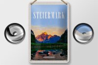 Blechschild Reise 12x18cm Steiermark Österreich Urlaub See Natur Schild