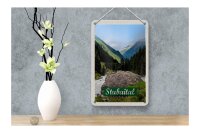 Blechschild Reise 12x18cm Stubaital Österreich Wanderung Natur Schild