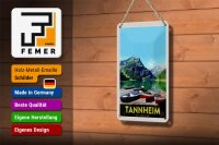Blechschild Reise 12x18cm Tannheim Österreich Natur Wanderung Schild