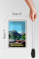 Blechschild Reise 12x18cm Tannheim Österreich Natur Wanderung Schild