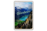 Blechschild Reise 12x18cm Tannheim Wälder Wanderung See Urlaub Schild